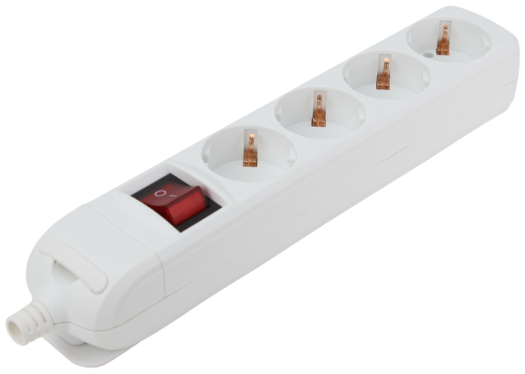 Gniazdo przedłużacza, schuko, z wyłącznikiem 4×SCHUKO, max.16A, 250VAC HUR-04K Tracon Electric