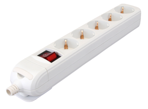 Gniazdo przedłużacza, schuko, z wyłącznikiem 5×SCHUKO, max.16A, 250VAC HUR-05K Tracon Electric