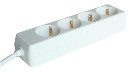 Przedłużacz wielogniazdowy schuko, biały 4×SCHUKO, 5m, max.16A, 250VAC, 3680W, 3x1,5mm2, H05VV-F H4-5M Tracon Electric