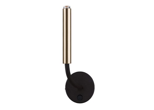 Lampa ścienna Kinkiet Industrialny Loft STALACTITE SOLID BRASS I 8352 NOWODVORSKI Lighting G9 Loft nowoczesna oprawa oświetleniowa metal czarno-złota złoty mosiądz Inspiracje Premium