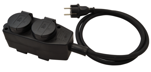 Wielogniazdowy przedłużacz z przełącznikiem, na zewnątrz, cz 16A/250VAC, IP44, H07RN-F, 3G1.5, 5m, 4×SCHUKO KE4-5M Tracon Electric
