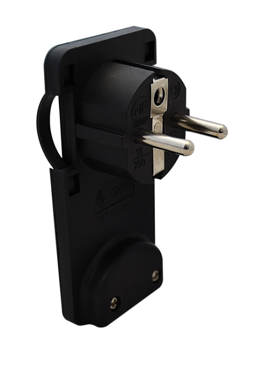 Wtyczka montażowa, płaska 250VAC, max.10/16A (DUAL Schuko/French) TCSDRB Tracon Electric