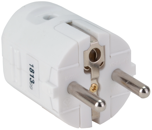 Wtyczka z prostym podłączeniem kabla, z bolcem (2in1) 1×FRENCH, 250VAC, max.16A TCSDF Tracon Electric