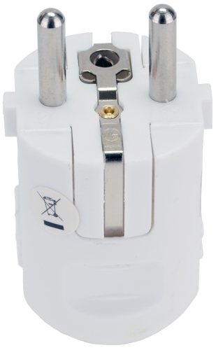 Wtyczka z prostym podłączeniem kabla, z bolcem (2in1) 1×FRENCH, 250VAC, max.16A TCSDF Tracon Electric