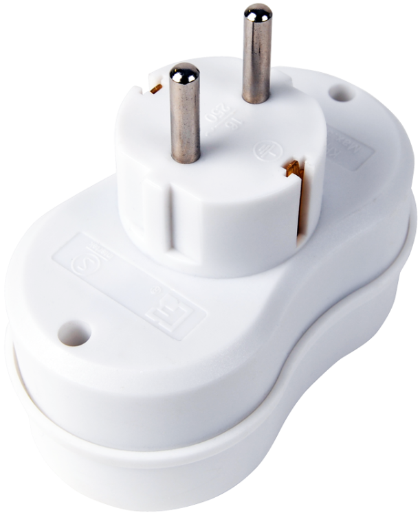 Rozgałęźnik wielogniazdowy SCHUKO, biały 2×SCHUKO, max.16A, 250VAC TNS2 Tracon Electric