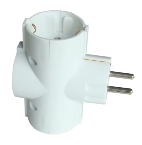 Rozgałęźnik wielogniazdowy SCHUKO, zwykły, biały 3×SCHUKO, max.16A, 250V TDUGO Tracon Electric