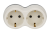 Rozgałęźnik wielogniazdowy SCHUKO, szary+ biały 2×SCHUKO, max.16A, 230VAC, 3680W, PP TND2 Tracon Electric