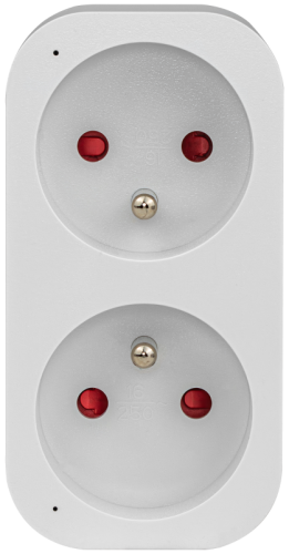 Inteligentne, podwójne gniazdo z bolcem 2xFRENCH, 240VAC, 16A TNSM2-FR Tracon Electric