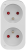 Inteligentne, podwójne gniazdo z bolcem 2xFRENCH, 240VAC, 16A TNSM2-FR Tracon Electric