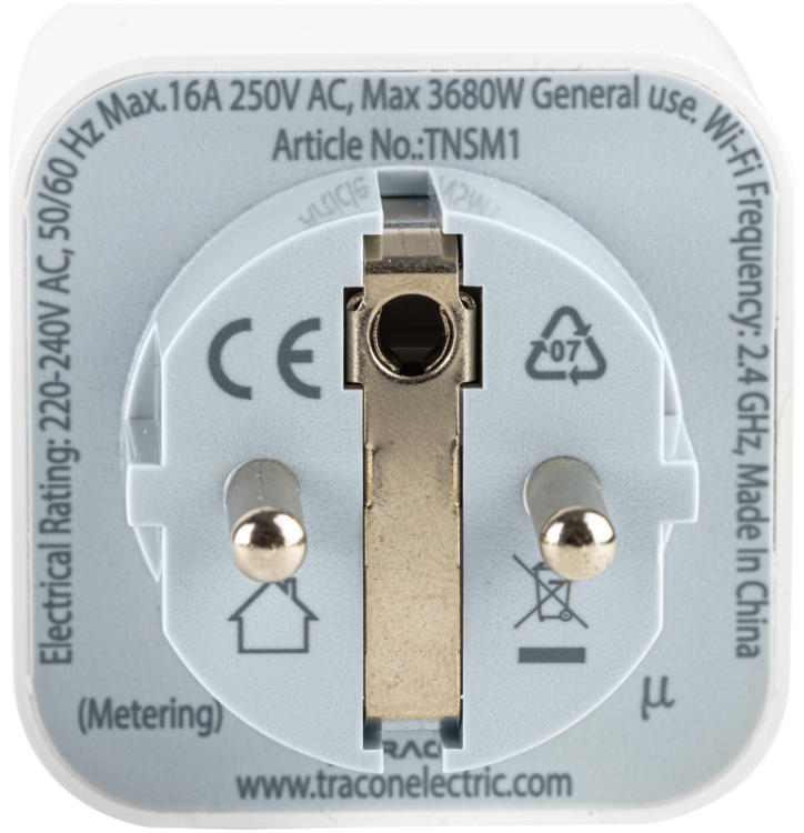 Inteligentne, pojedyńcze gniazdo typu SCHUKO 1xSCHUKO, 240VAC, 16A TNSM1 Tracon Electric