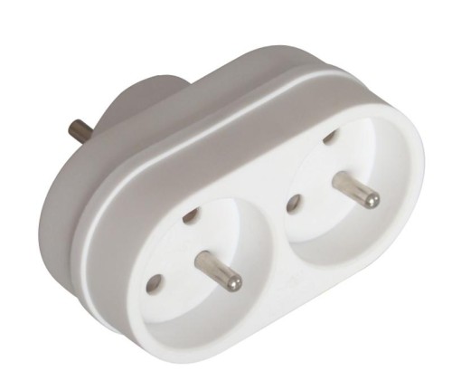 Rozgałęźnik elektryczny 250VAC, max.2,5A, 2xFrench TNF2 Tracon Electric