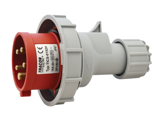 Wtyczka przemysłowa ze zwiększoną ochroną 16A, 400V, 3P+N+E, 6h, IP67 TICS-0152H Tracon Electric