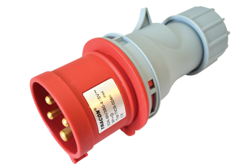 Wtyczka przemysłowa, z dławikiem zewnetrznym 32A, 400V, 3P+E, 6h, IP44 TICS-024H Tracon Electric