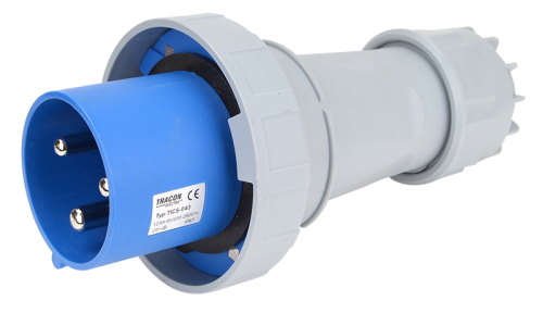 Wtyczka przemysłowa ze zwiększoną ochroną 125A, 250V, 2P+E, 6h, IP67 TICS-043 Tracon Electric