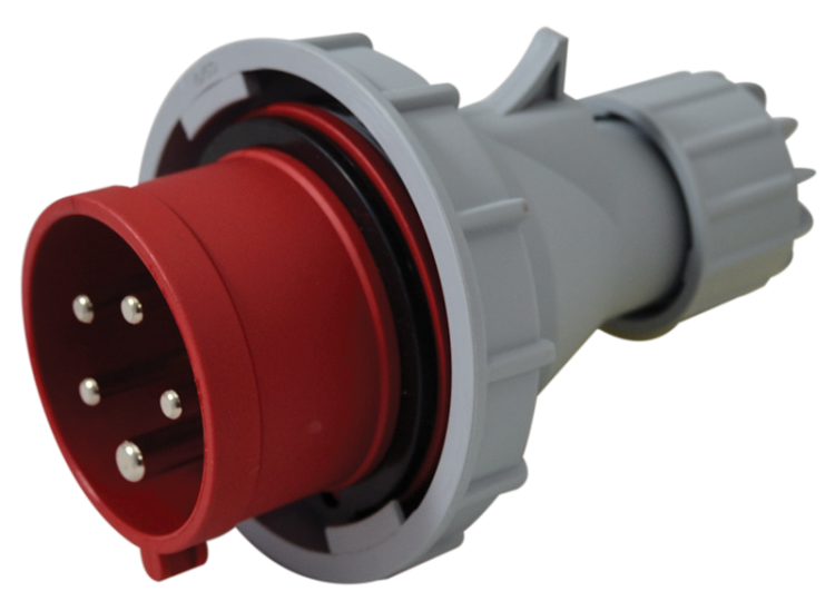 Wtyczka przemysłowa z opcją odwrócenia fazy 16A, 400V, 3P+N+E, 6h, IP67 TICS-0152PF Tracon Electric