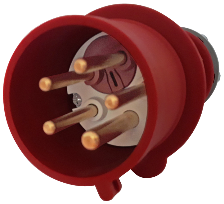 Wtyczka przemysłowa z opcją odwrócenia fazy 32A, 400V, 3P+N+E, 6h, IP44 TICS-025PF Tracon Electric
