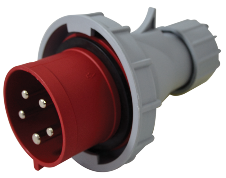Wtyczka przemysłowa z opcją odwrócenia fazy 32A, 400V, 3P+N+E, 6h, IP67 TICS-0252PF Tracon Electric