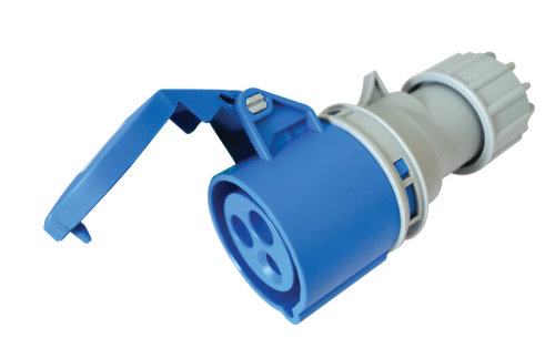 Przenośne gniazdo przemysłowe zewnętrzne 16A, 230V, 2P+E, 6h, IP44 TICS-213H Tracon Electric