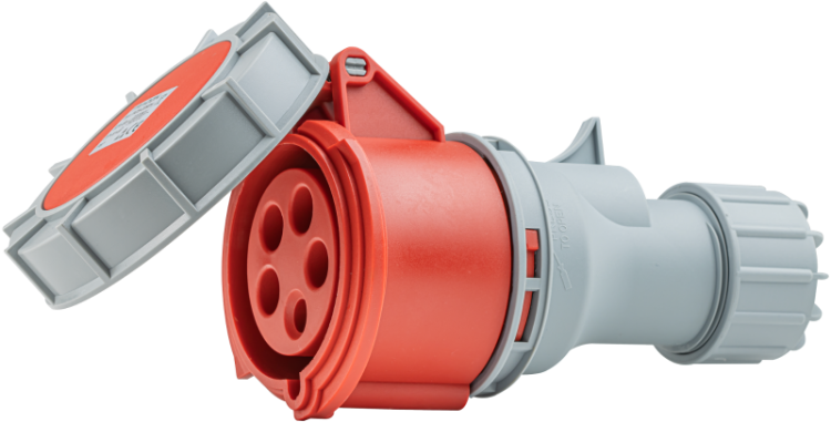 Gniazdo przemysłowe ze zwiększoną ochroną 32A, 400V, 3P+N+E, 6h, IP67 TICS-2252H Tracon Electric