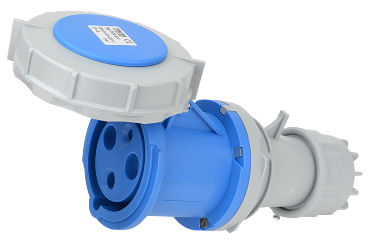 Gniazdo przemysłowe, ze zwiększoną ochroną 63A, 250V, 2P+E, 6h, IP67 TICS-233 Tracon Electric
