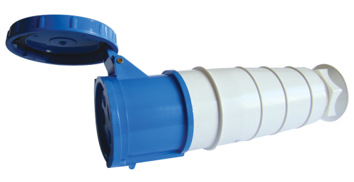 Gniazdo przemysłowe, ze zwiększoną ochroną 125A, 250V, 2P+E, 6h, IP67 TICS-243 Tracon Electric