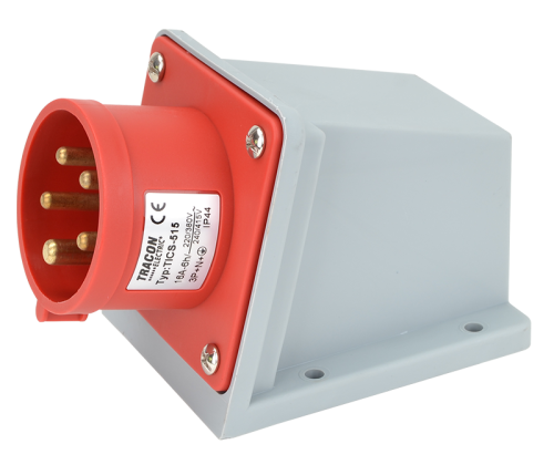 Wtyczka przemysłowa natynkowa 16A, 400V, 3P+N+E, 6h, IP44 TICS-515 Tracon Electric