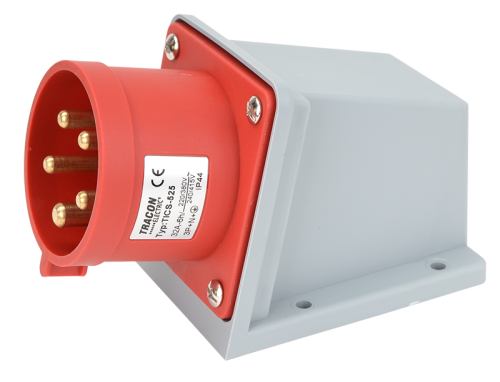 Wtyczka przemysłowa natynkowa 32A, 400V, 3P+N+E, 6h, IP44 TICS-525 Tracon Electric