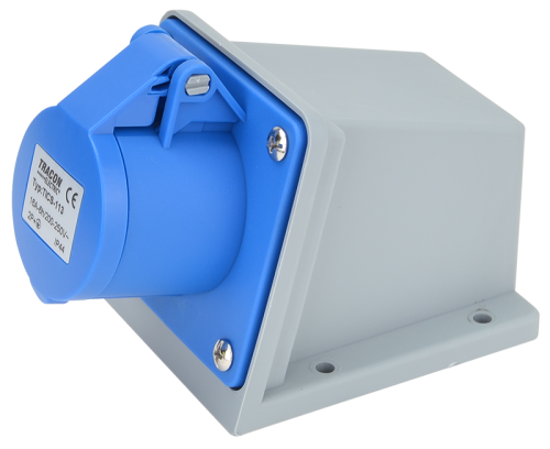 Gniazdo przemysłowe natynkowe 16A, 250V, 2P+E, 6h, IP44 TICS-113 Tracon Electric