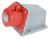 Gniazdo przemysłowe natynkowe 16A, 400V, 3P+E, 6h, IP44 TICS-114 Tracon Electric