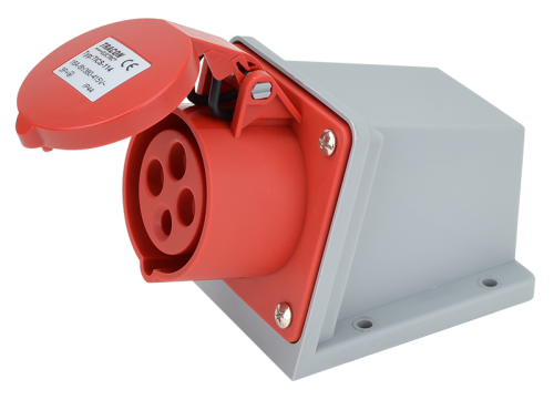 Gniazdo przemysłowe natynkowe 16A, 400V, 3P+E, 6h, IP44 TICS-114 Tracon Electric