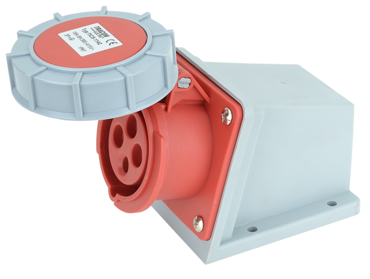 Gniazdo przemysłowe natynkowe 16A, 400V, 3P+E, 6h, IP67 TICS-1142 Tracon Electric