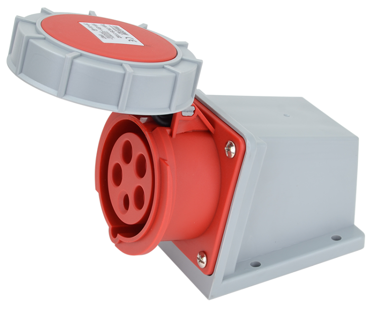 Gniazdo przemysłowe natynkowe 16A, 400V, 3P+N+E, 6h, IP67 TICS-1152 Tracon Electric
