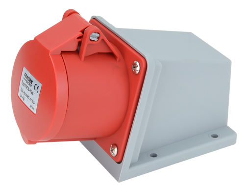 Gniazdo przemysłowe natynkowe 32A, 400V, 3P+E, 6h, IP44 TICS-124 Tracon Electric