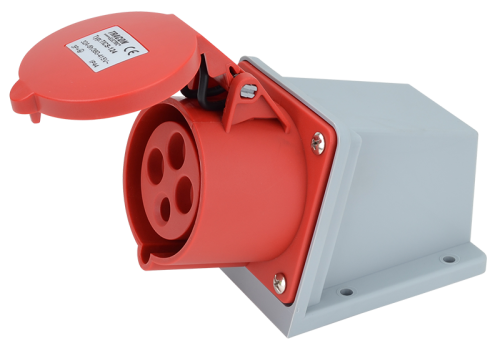 Gniazdo przemysłowe natynkowe 32A, 400V, 3P+E, 6h, IP44 TICS-124 Tracon Electric