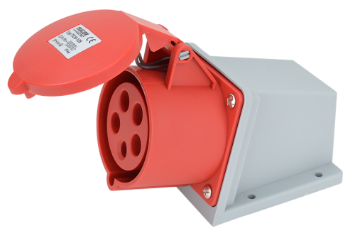 Gniazdo przemysłowe natynkowe 32A, 400V, 3P+N+E, 6h, IP44 TICS-125 Tracon Electric