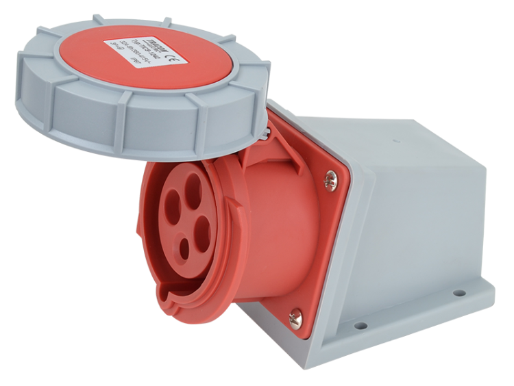 Gniazdo przemysłowe natynkowe 32A, 400V, 3P+E, 6h, IP67 TICS-1242 Tracon Electric
