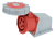 Gniazdo przemysłowe natynkowe 32A, 400V, 3P+N+E, 6h, IP67 TICS-1252 Tracon Electric