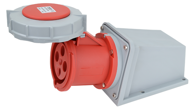 Gniazdo przemysłowe natynkowe 63A, 400V, 3P+E, 6h, IP67 TICS-134 Tracon Electric