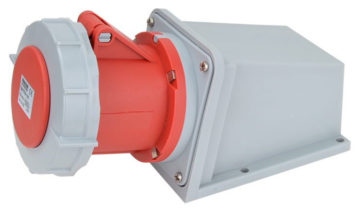 Gniazdo przemysłowe natynkowe 63A, 400V, 3P+N+E, 6h, IP67 TICS-135 Tracon Electric