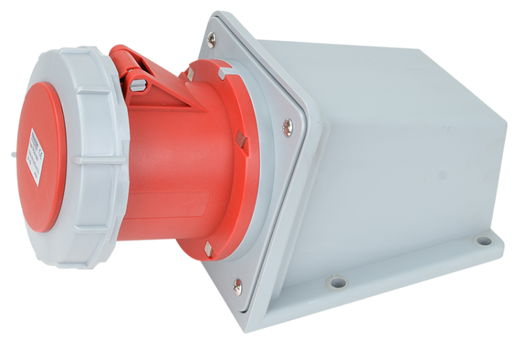 Gniazdo przemysłowe natynkowe 125A, 400V, 3P+E, 6h, IP67 TICS-144 Tracon Electric