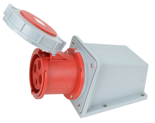 Gniazdo przemysłowe natynkowe 125A, 400V, 3P+E, 6h, IP67 TICS-144 Tracon Electric