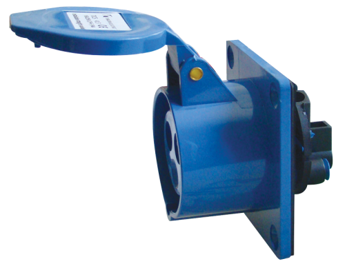 Gniazdo przemysłowe instalacyjne - proste 16A, 250V, 2P+E, 6h, IP44 TICS-413 Tracon Electric