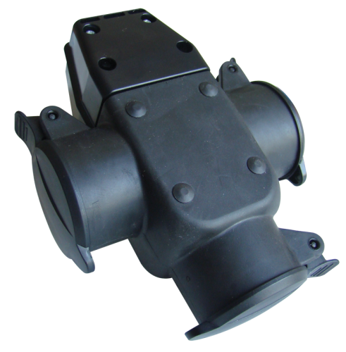 Adapter przenośny schuko 250VAC 16A 3×(2P+E), IP44 (SCHUKO) TICS-A4 Tracon Electric