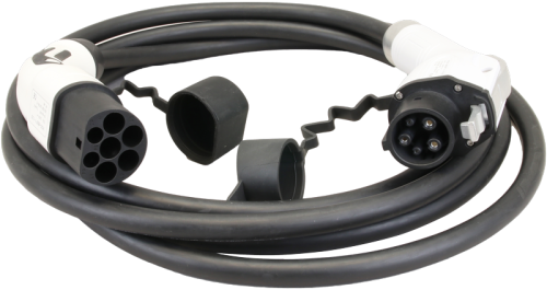 Przewód do ładowania pojazdów elektrycznych 3-32A 5+2P 5M 32A D 18mm TYPE2-TYPE2 TECC-22-5M332 Tracon Electric