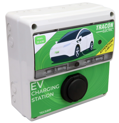 Stacja ładowania pojazdów elektrycznych 3×32A/400V 22kW TYPE2 TECS301 Tracon Electric