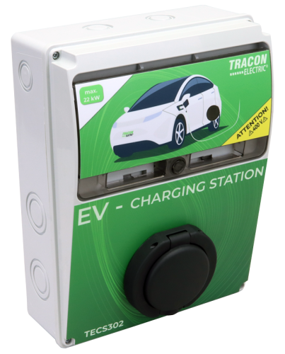 Stacja ładowania pojazdów elektrycznych 3×32A/400V 22kW TYPE2 TECS302 Tracon Electric