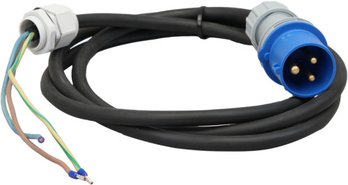 Przewód gumowy do rozdzielnic przemysłowych GT 3×2,5mm2, 16A, 3p, 2,5m TDB-CABLE3P16 Tracon Electric