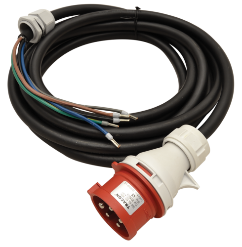 Przewód gumowy do rozdzielnic przemysłowych GT 5×2,5mm2, 16A, 5p, 2,5m TDB-CABLE5P16 Tracon Electric