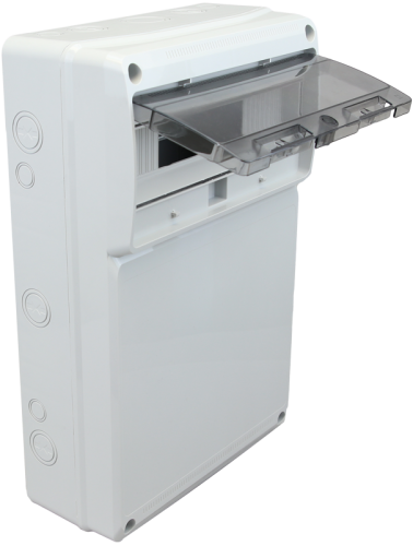 Pusta rozdzielnica przemysłowa z szyną montażową, ABS 16 mod, H×W×D=505×330×150mm, IP65 TDB503315 Tracon Electric