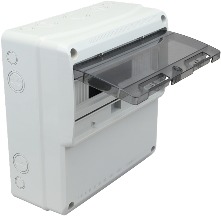 Pusta obudowa przemysłowa ABSz szyną montażową 16mod, H×W×D=330×330×155mm, IP65 TDB333315 Tracon Electric